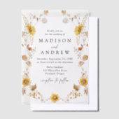 Invitations En Vélin Tournesols d'automne rustique et Mariage Fleur sau (Compenser)
