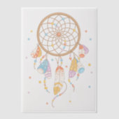 Invitations En Vélin Tribal Dreamcatcher Boho Baby Insert (Recto)
