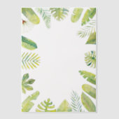 Invitations En Vélin Tropical Green Foliage (Recto)