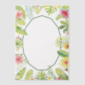 Invitations En Vélin Tropical Green Foliage Red Hibiscus (Recto)