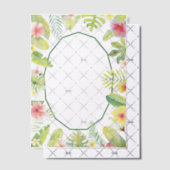 Invitations En Vélin Tropical Green Foliage Red Hibiscus (Décalage (Invitation))