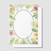 Invitations En Vélin Tropical Green Foliage Red Hibiscus (Compenser)