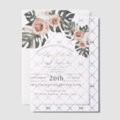 Invitations En Vélin Tropical Palm Leaf Botanical Boho Chic Mariage (Décalage (Invitation))