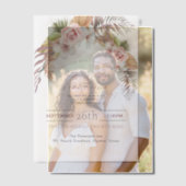 Invitations En Vélin Tropical Palm Leaf Botanical Boho Chic Mariage (Décalage (Couple))