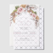 Invitations En Vélin Tropical Palm Leaf Botanical Boho Chic Mariage (Décalage (Invitation))