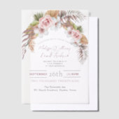 Invitations En Vélin Tropical Palm Leaf Botanical Boho Chic Mariage (Compenser)