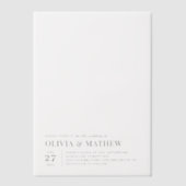 Invitations En Vélin Typographie classique simple Mariage superposition (Recto)