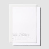 Invitations En Vélin Typographie classique simple Mariage superposition (Compenser)