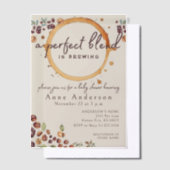 Invitations En Vélin Un Mélange Parfait Est De Brûler Du Baby shower Ca (Compenser)