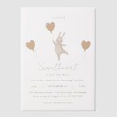 Invitations En Vélin Un petit amour est sur le Baby shower Way (Recto)