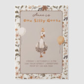 Invitations En Vélin Une Soie Neutre Oie 1er Anniversaire (Recto)