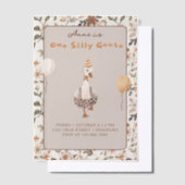 Invitations En Vélin Une Soie Neutre Oie 1er Anniversaire (Compenser)