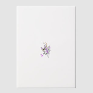 Invitations En Vélin Vecteur de tatouage fée papillon - Art Floral Vint