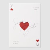 Invitations En Vélin Vegas Casino Playing Card Wedding (Recto)