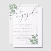 Invitations En Vélin Vellum Budget Boho Eucalyptus Signature Engagé (Compenser)