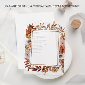 Invitations En Vélin Vellum de Mariage Frame Frame Florals Automne