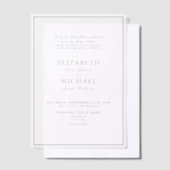 Invitations En Vélin Vellum Elegant Noir Classic Script Mariage (Compenser)