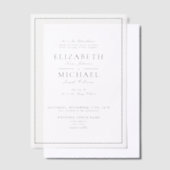 Invitations En Vélin Vellum Elegant Noir Classic Script Mariage (Compenser)