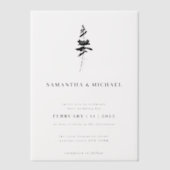 Invitations En Vélin Vellum Forest Pine Tree Indie Russe (Recto)