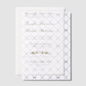 Invitations En Vélin Vellum Oriental Elegance Mariage Gold Navy (Décalage (Invitation))