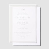 Invitations En Vélin Vellum Sage Green Classic Script Monogramme Mariag (Compenser)