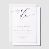 Invitations En Vélin Vellum Simple Signature Moderniste Nous faisons Ma (Compenser)