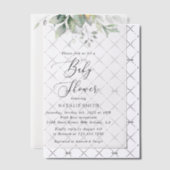 Invitations En Vélin Verdure, Eucalyptus Feuilles, Boho, Baby shower (Décalage (Invitation))