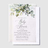 Invitations En Vélin Verdure, Eucalyptus Feuilles, Boho, Baby shower (Compenser)