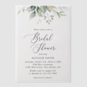 Invitations En Vélin Verdure, Eucalyptus Feuilles, Boho, Fête des marié (Recto)