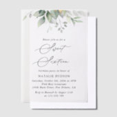 Invitations En Vélin Verdure, Eucalyptus Feuilles, Boho, Sweet 16 (Compenser)