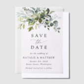 Invitations En Vélin Verdure, Feuilles d'Eucalyptus, Mariage botanique (Compenser)