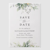 Invitations En Vélin Verdure, Feuilles d'Eucalyptus, Mariage botanique (Recto)