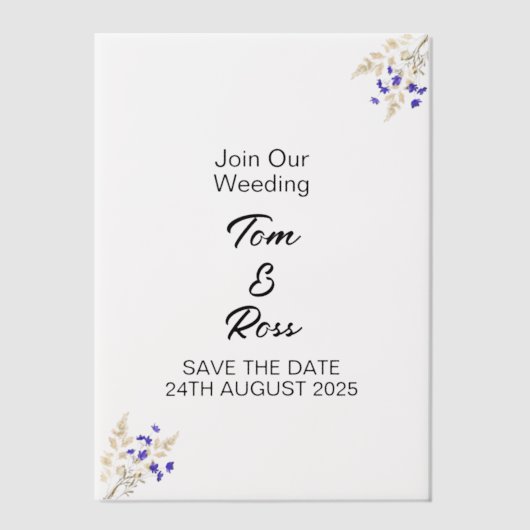 Invitations En Vélin Vestes Vellum pré-pliées, taille personnalisée pou (Recto)