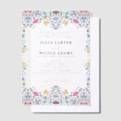 Invitations En Vélin Vibrant mexicaine Fiesta Rainbow Photo Mariage (Compenser)