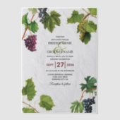 Invitations En Vélin Vignoble de raisins Méditerranée Grec Mariage (Recto)