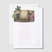 Invitations En Vélin Vin rustique Barrel Vignoble Mariage (Compenser)