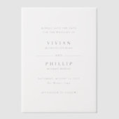 Invitations En Vélin Vivian Simple Elegant Wedding Enregistrer la date (Recto)