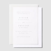 Invitations En Vélin Vivian Simple Elegant Wedding Enregistrer la date (Compenser)