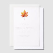Invitations En Vélin Warm Autumn Maple Leaf (Compenser)