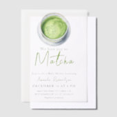 Invitations En Vélin We love you so Matcha Baby Shower (Compenser)
