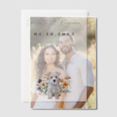 Invitations En Vélin Westie Chien Fleurs sauvages mariage Enregistrer l (Décalage (Couple))