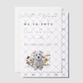 Invitations En Vélin Westie Chien Fleurs sauvages mariage Enregistrer l (Décalage (Invitation))
