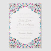 Invitations En Vélin Whimsical Luxury ivoire Floral Style Mariage front (Recto)
