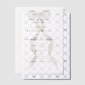 Invitations En Vélin White Bow She's Tying the Knot Fête des mariées Pa (Décalage (Invitation))
