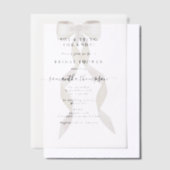 Invitations En Vélin White Bow She's Tying the Knot Fête des mariées Pa (Compenser)