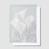 Invitations En Vélin White Calla Lilies Wedding  (Compenser)
