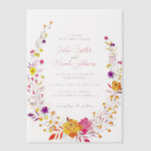 Invitations En Vélin Wild Wreath Belle automne Fleurs Simple Mariage (Recto)