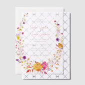 Invitations En Vélin Wild Wreath Belle automne Fleurs Simple Mariage (Décalage (Invitation))