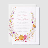 Invitations En Vélin Wild Wreath Belle automne Fleurs Simple Mariage (Compenser)