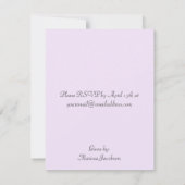 Invitations En vichy douches pour bébés pourpres (Dos)